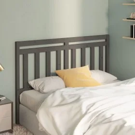 Solid gray pine wood bed headboard 156x4x100 cm by vidaXL, Headboards and footboards - Ref: Foro24-814101, Price: 49,51 €, Di...