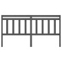 Cabecero de cama madera maciza de pino gris 186x4x100 cm de vidaXL, Cabeceros y pies de cama - Ref: Foro24-814111, Precio: 48...