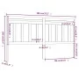 Bettkopfteil aus massivem grauem Kiefernholz, 186 x 4 x 100 cm von vidaXL, Kopf- und Fußteile - Ref: Foro24-814111, Preis: 47...