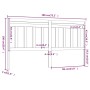 Cabecero de cama madera maciza de pino gris 186x4x100 cm de vidaXL, Cabeceros y pies de cama - Ref: Foro24-814111, Precio: 48...