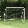 Portería de fútbol con red acero blanco 180x90x120 cm de vidaXL, Porterías de fútbol - Ref: Foro24-93370, Precio: 69,85 €, De...
