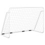 Portería de fútbol con red acero blanco 180x90x120 cm de vidaXL, Porterías de fútbol - Ref: Foro24-93370, Precio: 69,85 €, De...