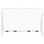 Portería de fútbol con red acero blanco 180x90x120 cm de vidaXL, Porterías de fútbol - Ref: Foro24-93370, Precio: 69,85 €, De...