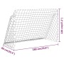 Portería de fútbol con red acero blanco 180x90x120 cm de vidaXL, Porterías de fútbol - Ref: Foro24-93370, Precio: 69,85 €, De...