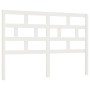 Cabecero de cama madera maciza de pino blanco 126x4x100 cm de vidaXL, Cabeceros y pies de cama - Ref: Foro24-814185, Precio: ...