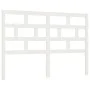 Cabecero de cama madera maciza de pino blanco 126x4x100 cm de vidaXL, Cabeceros y pies de cama - Ref: Foro24-814185, Precio: ...