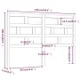 Bettkopfteil aus massivem Kiefernholz in Honigbraun, 126 x 4 x 100 cm von vidaXL, Kopf- und Fußteile - Ref: Foro24-814187, Pr...