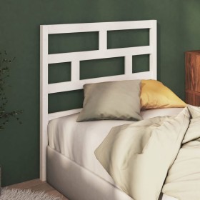 Cabecero de cama madera maciza de pino blanco 96x4x100 cm de vidaXL, Cabeceros y pies de cama - Ref: Foro24-814175, Precio: 3...
