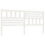 Cabecero de cama madera maciza de pino blanco 186x4x100 cm de vidaXL, Cabeceros y pies de cama - Ref: Foro24-814160, Precio: ...