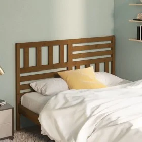 Honey brown solid pine wood bed headboard 126x4x100 cm by vidaXL, Headboards and footboards - Ref: Foro24-814137, Price: 64,1...