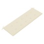 Banco Batavia cojín color crema madera maciza de teca 150 cm de vidaXL, Bancos de jardín - Ref: Foro24-3100828, Precio: 243,6...