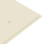 Banco Batavia cojín color crema madera maciza de teca 150 cm de vidaXL, Bancos de jardín - Ref: Foro24-3100828, Precio: 243,6...