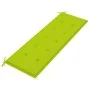 Banco Batavia con cojín verde brillo madera maciza teca 150 cm de vidaXL, Bancos de jardín - Ref: Foro24-3100837, Precio: 236...