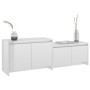 Mueble de TV madera contrachapada blanco brillo 146,5x35x50 cm de vidaXL, Muebles TV - Ref: Foro24-809815, Precio: 58,15 €, D...
