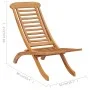 Silla de jardín plegable madera maciza de teca 50x90x69 cm de vidaXL, Sillas de jardín - Ref: Foro24-319163, Precio: 149,91 €...