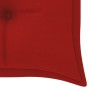 Banco Batavia con cojín rojo madera maciza de teca 150 cm de vidaXL, Bancos de jardín - Ref: Foro24-3100847, Precio: 254,14 €...