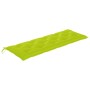 Banco Batavia con cojín verde brillo madera maciza teca 150 cm de vidaXL, Bancos de jardín - Ref: Foro24-3100852, Precio: 245...