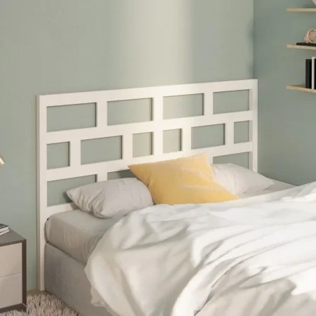 Solid white pine wood bed headboard 166x4x100 cm by vidaXL, Headboards and footboards - Ref: Foro24-814205, Price: 43,50 €, D...
