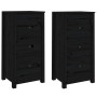 Aparadores 2 uds madera maciza de pino negro 40x35x80 cm de vidaXL, Aparadores - Ref: Foro24-813748, Precio: 121,23 €, Descue...