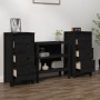 Aparadores 2 uds madera maciza de pino negro 40x35x80 cm de vidaXL, Aparadores - Ref: Foro24-813748, Precio: 121,23 €, Descue...
