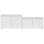Mueble de TV madera contrachapada blanco brillo 146,5x35x50 cm de vidaXL, Muebles TV - Ref: Foro24-809815, Precio: 58,15 €, D...