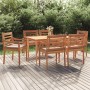 Juego comedor de jardín 7 piezas con cojines madera maciza teca de vidaXL, Conjuntos de jardín - Ref: Foro24-3100792, Precio:...