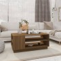 Mesa de centro madera de ingeniería marrón roble 102x55x43 cm de vidaXL, Mesas de centro - Ref: Foro24-813085, Precio: 54,93 ...