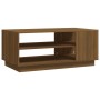 Mesa de centro madera de ingeniería marrón roble 102x55x43 cm de vidaXL, Mesas de centro - Ref: Foro24-813085, Precio: 54,93 ...