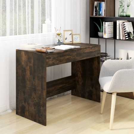 Escritorio madera de ingeniería roble ahumado 101x50x76,5 cm de vidaXL, Escritorios - Ref: Foro24-812996, Precio: 67,28 €, De...