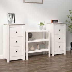 Aparadores 2 uds madera maciza de pino blanco 40x35x80 cm de vidaXL, Aparadores - Ref: Foro24-813742, Precio: 149,31 €, Descu...