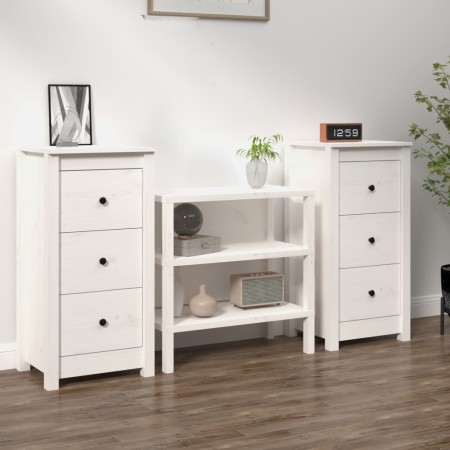 Aparadores 2 uds madera maciza de pino blanco 40x35x80 cm de vidaXL, Aparadores - Ref: Foro24-813742, Precio: 149,31 €, Descu...