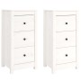 Aparadores 2 uds madera maciza de pino blanco 40x35x80 cm de vidaXL, Aparadores - Ref: Foro24-813742, Precio: 149,31 €, Descu...