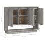 Aparador de madera de ingeniería gris Sonoma 97x31x75 cm de vidaXL, Aparadores - Ref: Foro24-812988, Precio: 72,98 €, Descuen...