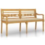 Banco Batavia con cojín beige madera maciza de teca 150 cm de vidaXL, Bancos de jardín - Ref: Foro24-3100829, Precio: 244,96 ...