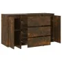 Sideboard mit 3 Schubladen aus Räuchereiche 120x41x75 cm von vidaXL, Sideboards - Ref: Foro24-813062, Preis: 125,36 €, Rabatt: %
