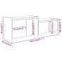 Mueble de TV madera contrachapada blanco brillo 146,5x35x50 cm de vidaXL, Muebles TV - Ref: Foro24-809815, Precio: 58,15 €, D...