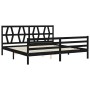 Estructura de cama con cabecero madera maciza negro 200x200 cm de vidaXL, Camas y somieres - Ref: Foro24-3194400, Precio: 174...