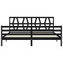 Estructura de cama con cabecero madera maciza negro 200x200 cm de vidaXL, Camas y somieres - Ref: Foro24-3194400, Precio: 174...