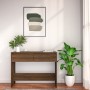 Mesa consola madera de ingeniería marrón roble 100x35x76,5 cm de vidaXL, Mesas auxiliares - Ref: Foro24-813037, Precio: 59,56...