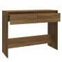 Mesa consola madera de ingeniería marrón roble 100x35x76,5 cm de vidaXL, Mesas auxiliares - Ref: Foro24-813037, Precio: 58,83...