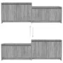Mueble de TV madera de ingeniería gris ahumado 146,5x35x50 cm de vidaXL, Muebles TV - Ref: Foro24-813027, Precio: 60,69 €, De...