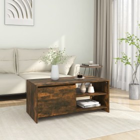 Mesa de centro madera contrachapada roble ahumado 102x50x45 cm de vidaXL, Mesas de centro - Ref: Foro24-813032, Precio: 60,72...