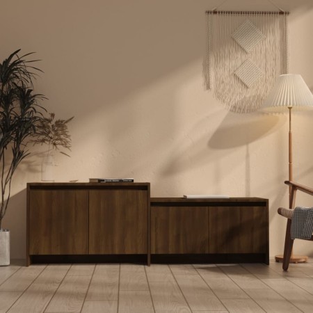 Mueble de TV madera de ingeniería marrón roble 146,5x35x50 cm de vidaXL, Muebles TV - Ref: Foro24-813028, Precio: 61,18 €, De...
