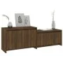 Mueble de TV madera de ingeniería marrón roble 146,5x35x50 cm de vidaXL, Muebles TV - Ref: Foro24-813028, Precio: 60,60 €, De...
