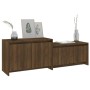 Mueble de TV madera de ingeniería marrón roble 146,5x35x50 cm de vidaXL, Muebles TV - Ref: Foro24-813028, Precio: 61,18 €, De...