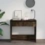 Mesa consola madera de ingeniería roble ahumado 89x41x76,5 cm de vidaXL, Mesas auxiliares - Ref: Foro24-812999, Precio: 45,58...