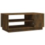Mesa de centro madera de ingeniería roble ahumado 102x55x43 cm de vidaXL, Mesas de centro - Ref: Foro24-813083, Precio: 53,63...