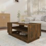 Mesa de centro madera de ingeniería roble ahumado 102x55x43 cm de vidaXL, Mesas de centro - Ref: Foro24-813083, Precio: 53,63...