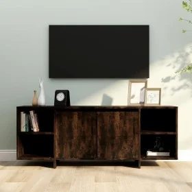 Mueble de TV madera de ingeniería roble ahumado 130x35x50 cm de vidaXL, Muebles TV - Ref: Foro24-813053, Precio: 78,67 €, Des...