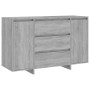 Aparador con 3 cajones gris Sonoma 120x41x75 cm de vidaXL, Aparadores - Ref: Foro24-813063, Precio: 135,30 €, Descuento: %
